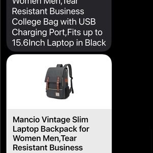 Vintage Slim Laptop Backpack for Men - Black and Brown